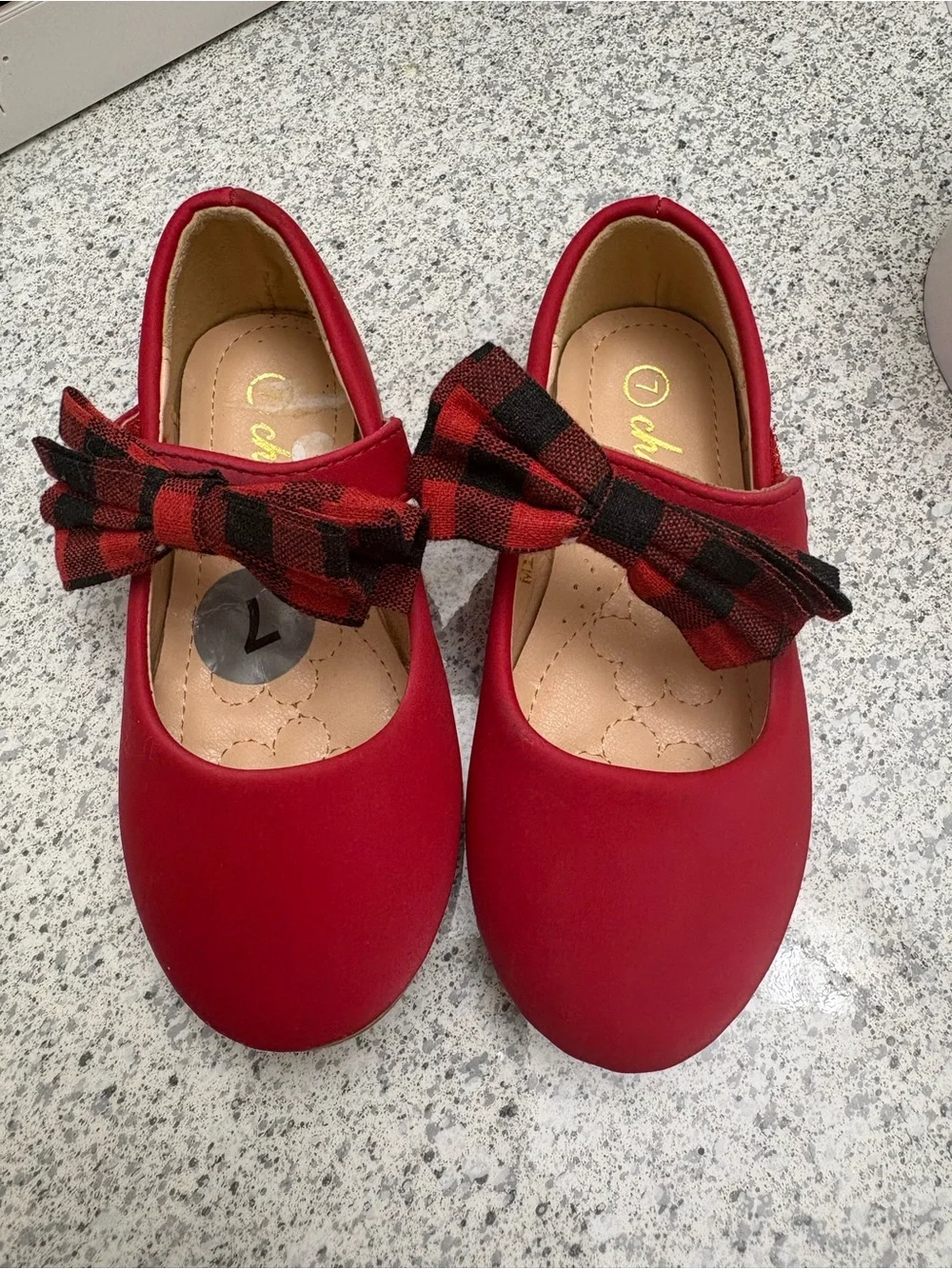 Girls Red Bow Mary Jane Flats - Kids Shoes